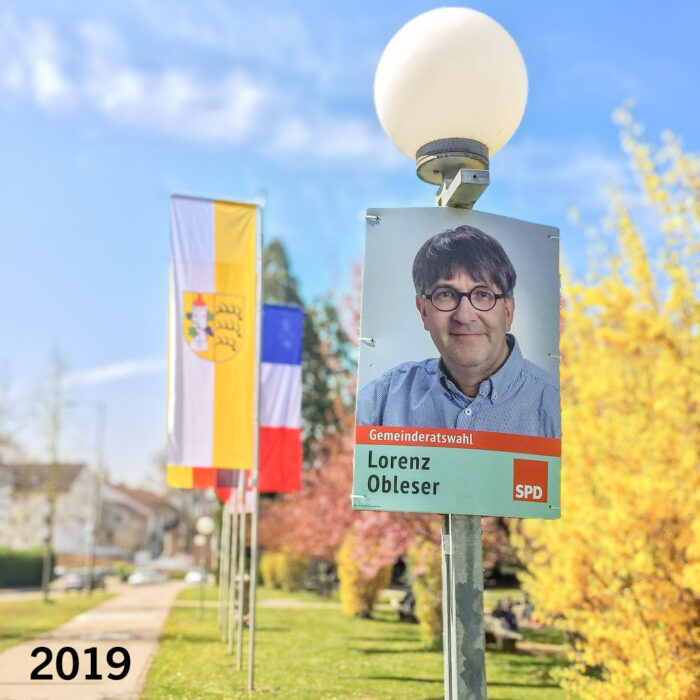 Lorenz Obleser · Wahlplakat 2019 · Marbach am Neckar