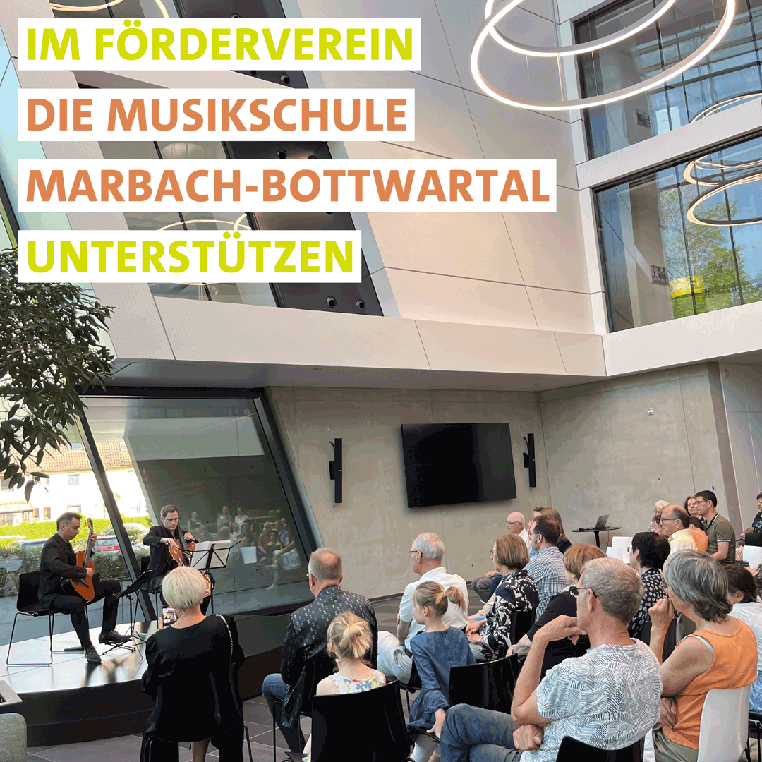 Unterstützung der Musikschule Marbach-Bottwartal durch den Förderverein